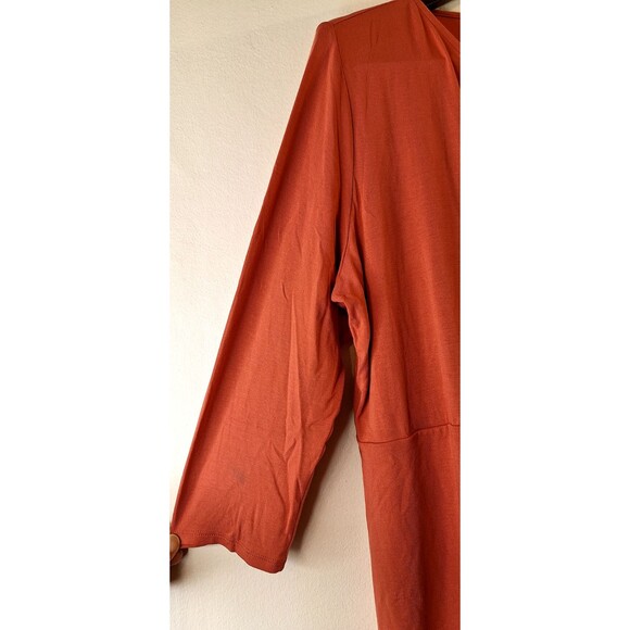 J JILL WEAREVER COLLECTION Wrap Front Baby Doll Top Women's Sz L Petite Bohemian - Picture 7 of 9